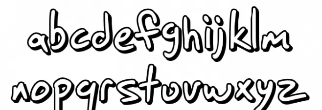SF Grunge Sans Shadow Font LOWERCASE