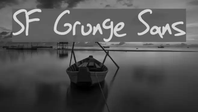 SF Grunge Sans Font examples