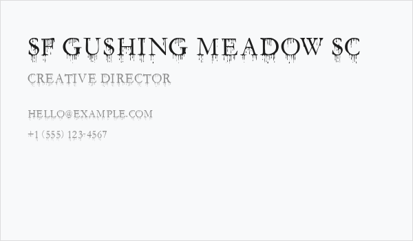 SF Gushing Meadow SC Business Card