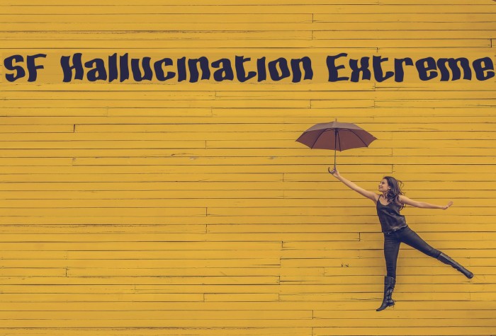 SF Hallucination Extreme Schriftart examples
