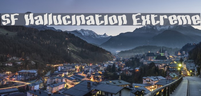 SF Hallucination Extreme Schriftart examples