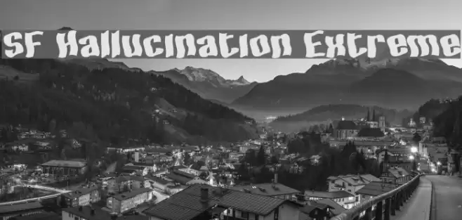 SF Hallucination Extreme Schriftart examples
