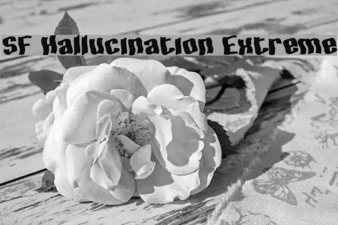 SF Hallucination Extreme Schriftart examples