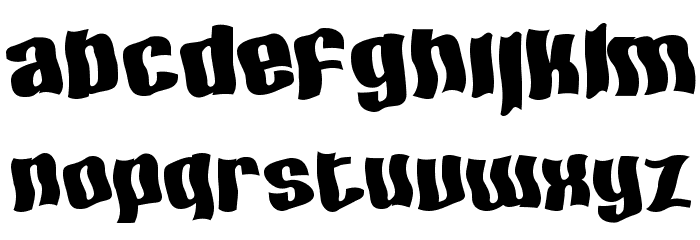 SF Hallucination Extreme Schriftart Kleinbuchstaben