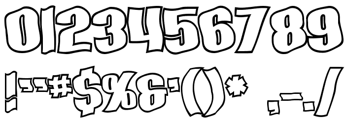 SF Hallucination Outline Font Alte caractere