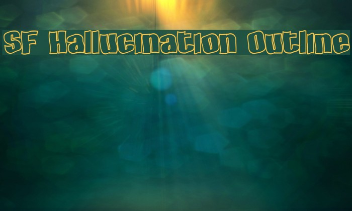 SF Hallucination Outline Font examples