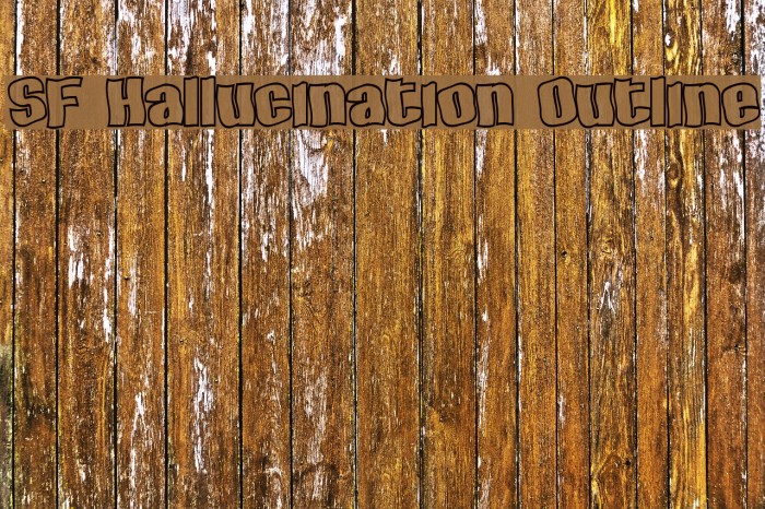SF Hallucination Outline Font examples