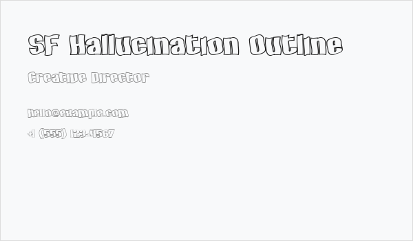 SF Hallucination Outline Business Card