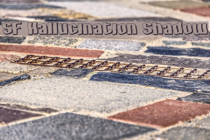 SF Hallucination Shadow Font examples