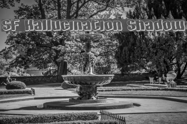 SF Hallucination Shadow Font examples