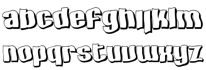 SF Hallucination Shadow Font LOWERCASE