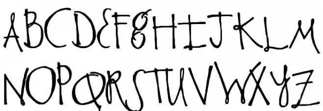 SF-Happiness Font UPPERCASE