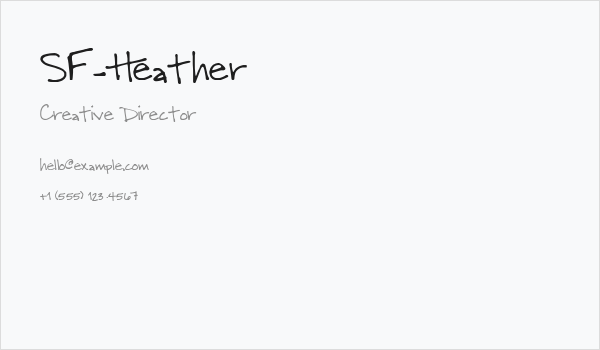 SF-Heather Business Card