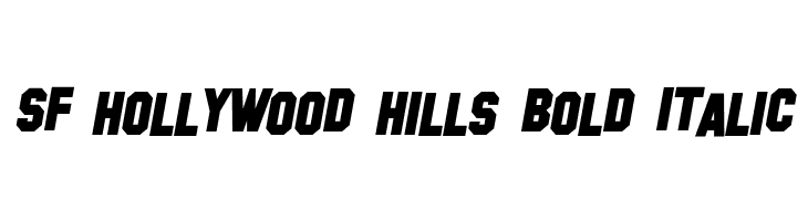 SF Hollywood Hills Bold Italic Font