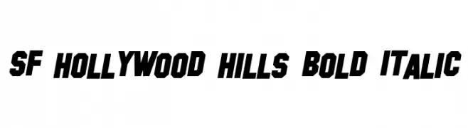 SF Hollywood Hills Bold Italic  Frei Schriftart Herunterladen