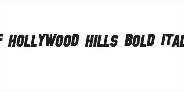 SF Hollywood Hills Bold Italic Logo