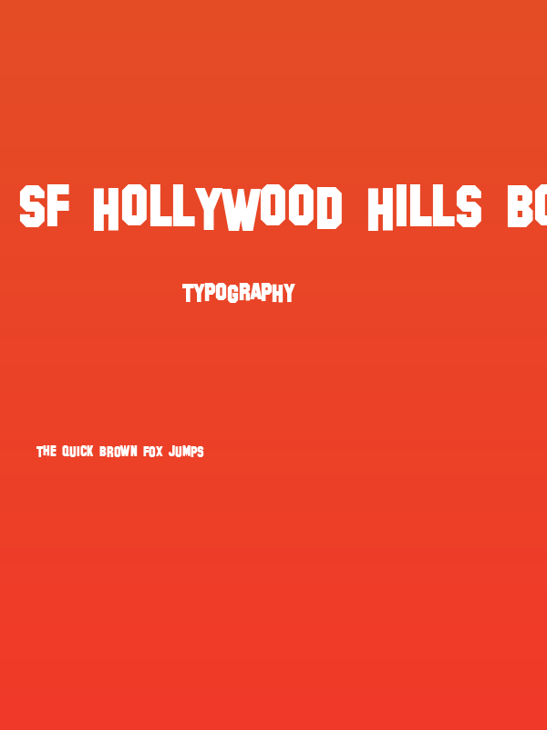 SF Hollywood Hills Bold Poster