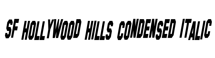 SF Hollywood Hills Condensed Italic Font