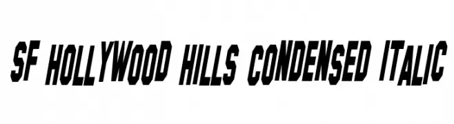SF Hollywood Hills Condensed Italic  Frei Schriftart Herunterladen