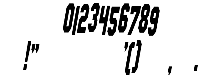 SF Hollywood Hills Condensed Italic Font OTHER CHARS