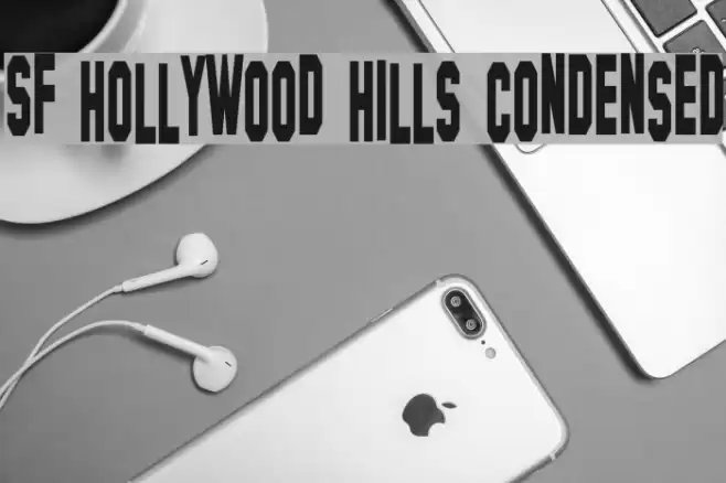 SF Hollywood Hills Condensed Font examples