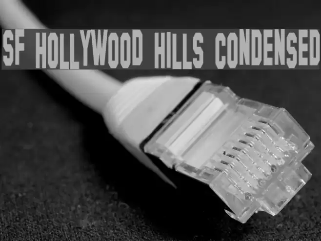 SF Hollywood Hills Condensed Font examples
