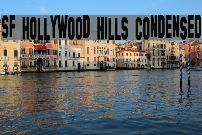 SF Hollywood Hills Condensed Font examples