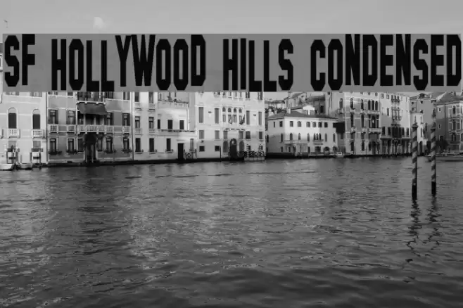 SF Hollywood Hills Condensed Font examples