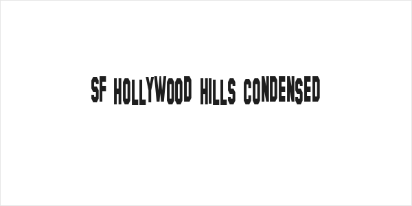 SF Hollywood Hills Condensed Logo