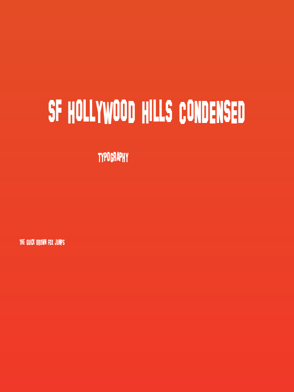 SF Hollywood Hills Condensed Poster