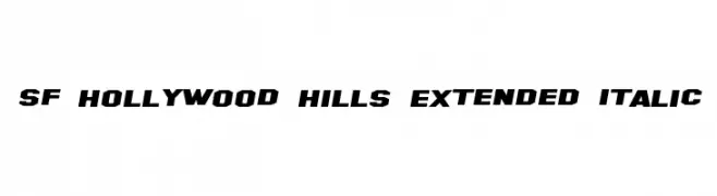 SF Hollywood Hills Extended Italic 