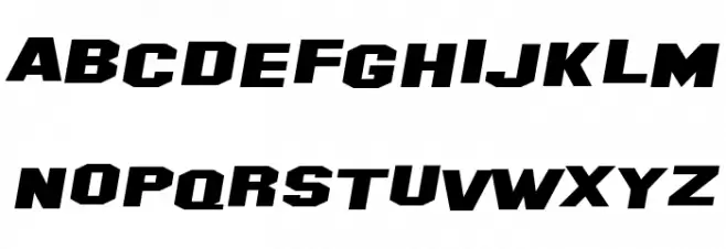 SF Hollywood Hills Extended Italic Schriftart Groß