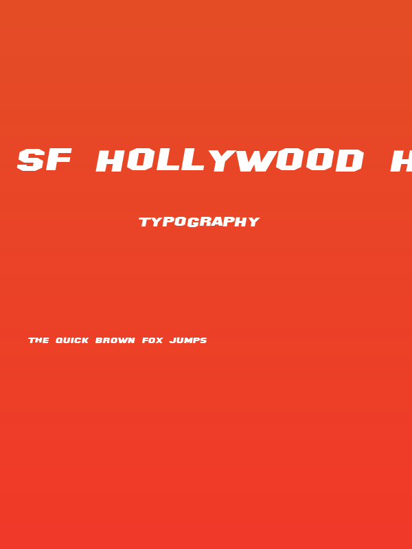 SF Hollywood Hills Extended Italic Poster