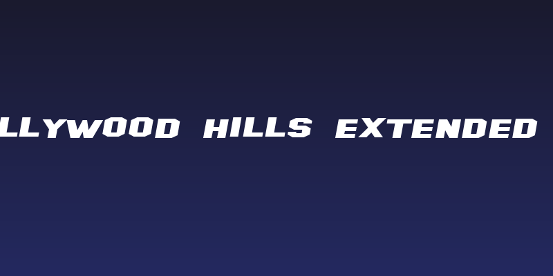 SF Hollywood Hills Extended Italic Social Header