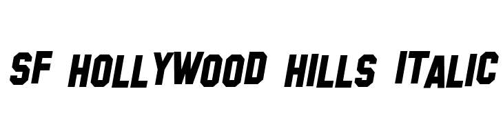 SF Hollywood Hills Italic Font