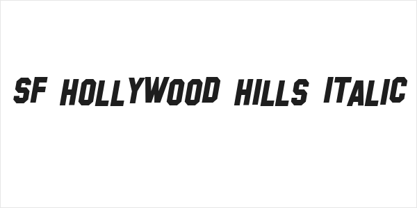 SF Hollywood Hills Italic Logo