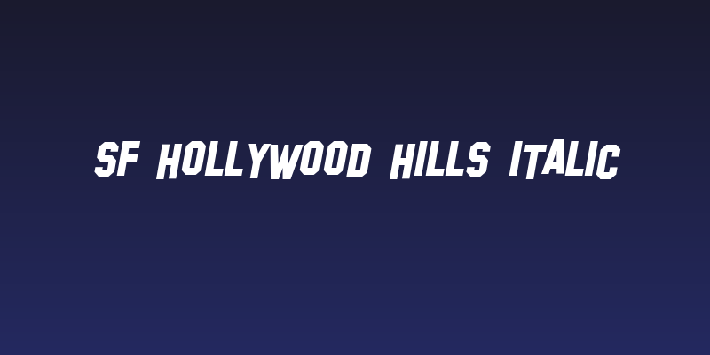 SF Hollywood Hills Italic Social Header