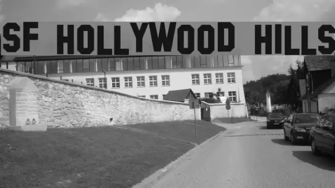 SF Hollywood Hills Font examples