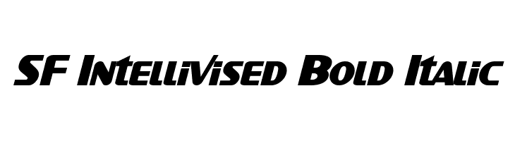 SF Intellivised Bold Italic Font