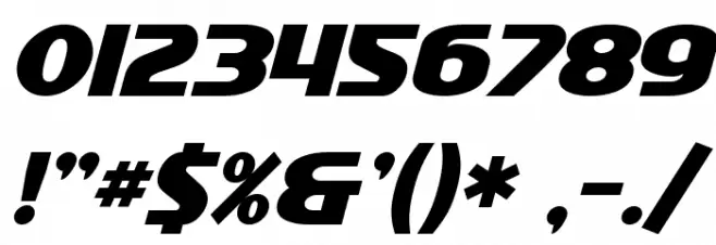 SF Intellivised Bold Italic Font OTHER CHARS