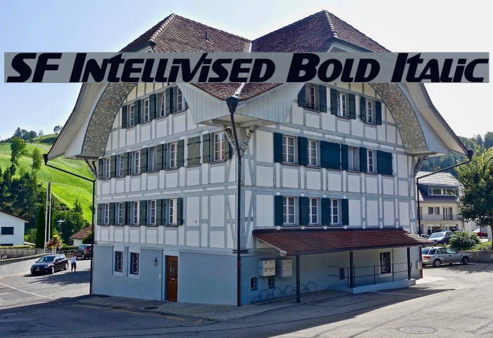SF Intellivised Bold Italic Font examples