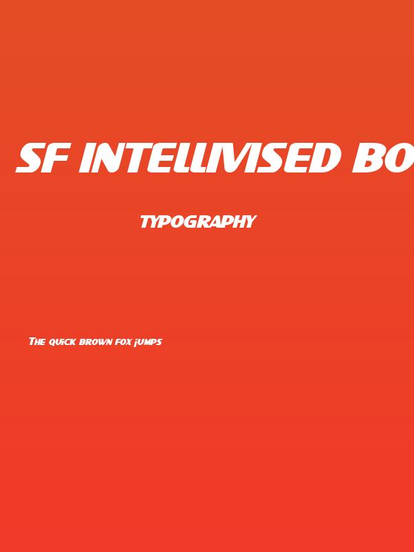 SF Intellivised Bold Italic Poster