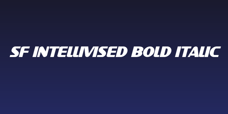 SF Intellivised Bold Italic Social Header