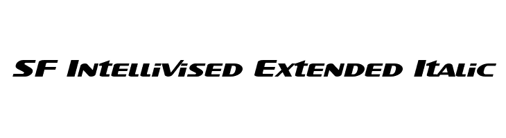 SF Intellivised Extended Italic Font