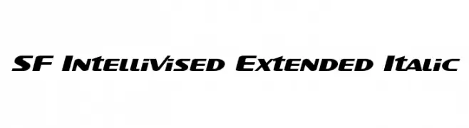 SF Intellivised Extended Italic  Frei Schriftart Herunterladen