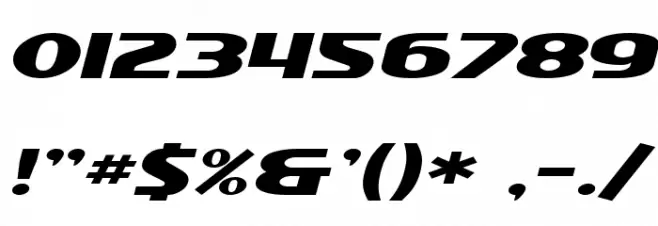 SF Intellivised Extended Italic Font OTHER CHARS