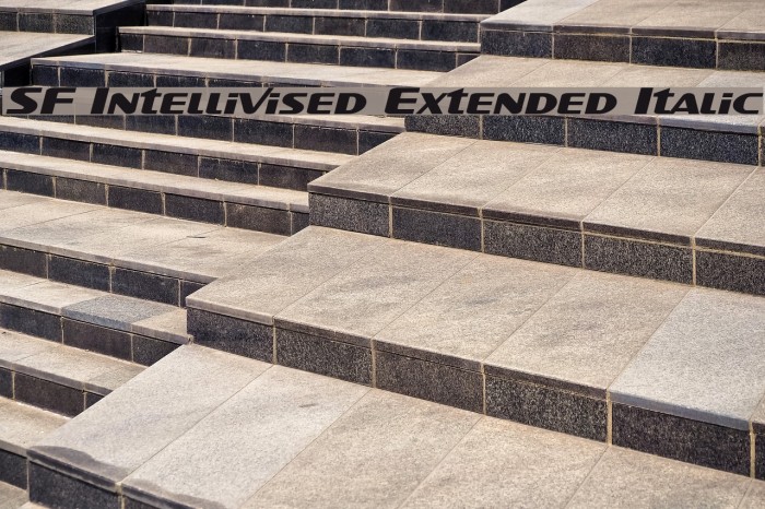 SF Intellivised Extended Italic フォント examples