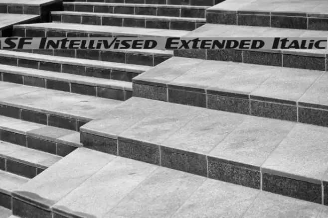 SF Intellivised Extended Italic Font examples