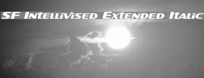 SF Intellivised Extended Italic Font examples