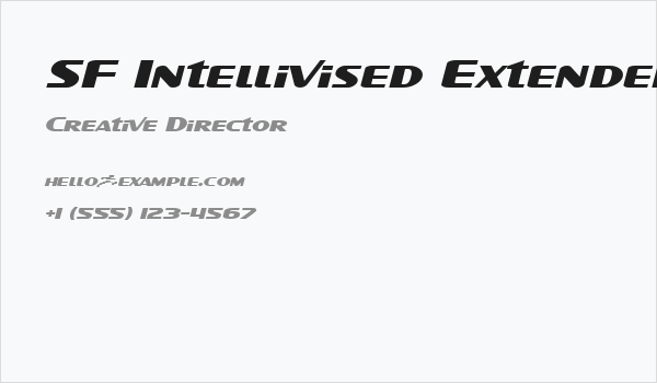 SF Intellivised Extended Italic Business Card